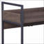 Chariot de service Jerrick, 2 niveaux avec porte-gobelet | Noyer & amp; Finition noire | Noir, noyer | Métal, bois synthétique