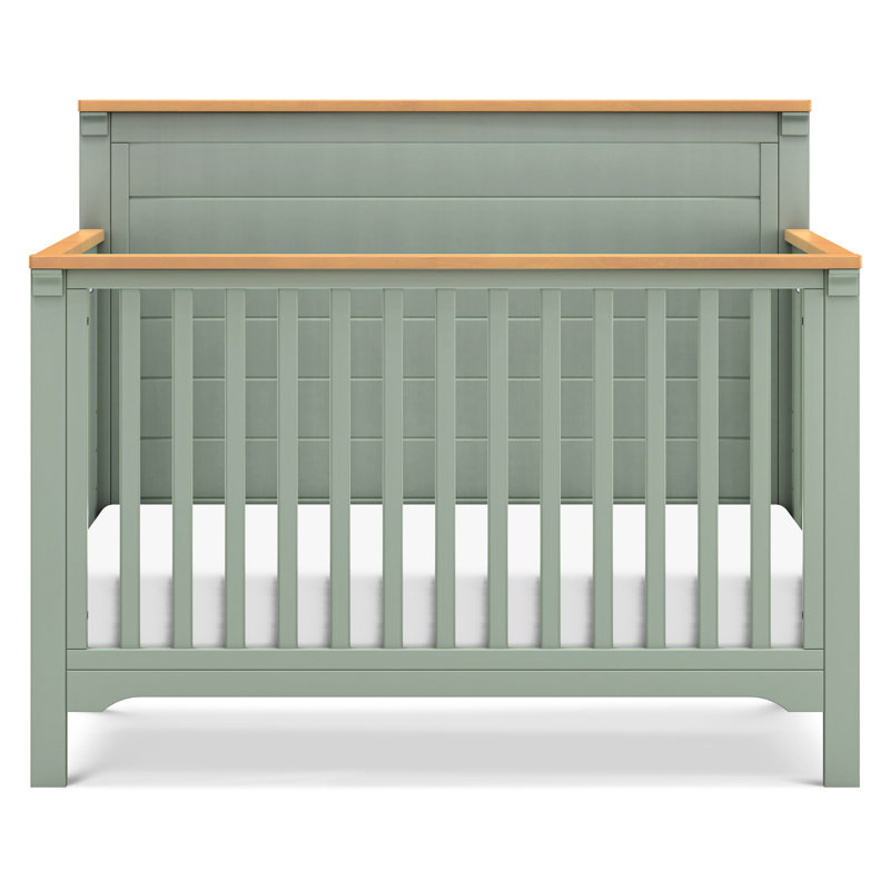 Lit de bébé convertible 4-en-1 Shea, Sauge clair / miel
