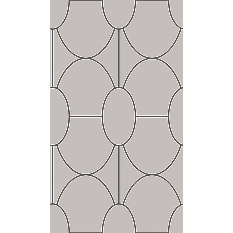 Riviera Geometric Wallpaper Roll, Gray