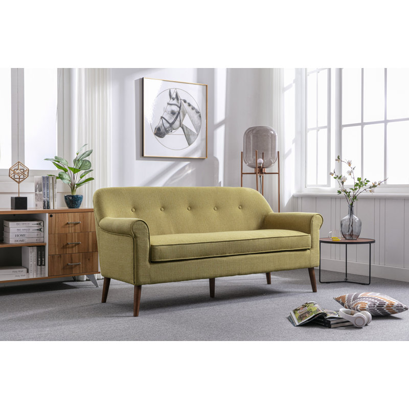 Dorita 67.3'' Wide Loveseat, Green Polyester Blend