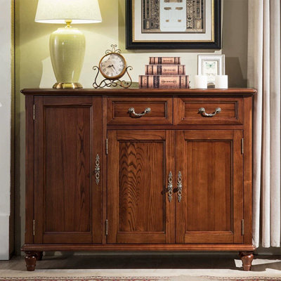 Dark-brown Solid Wood Shoe Storage Bench