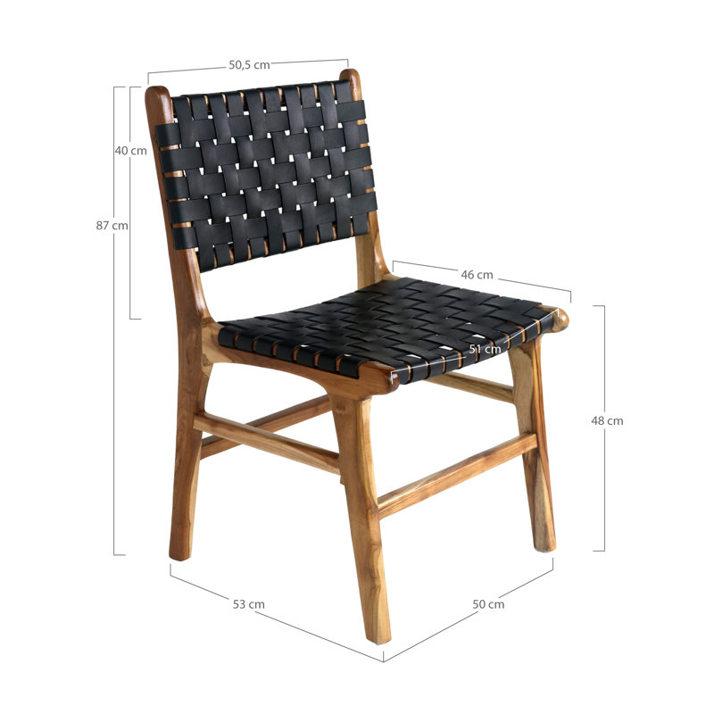 Ranlo 48cm H Solid Wood Side Chair