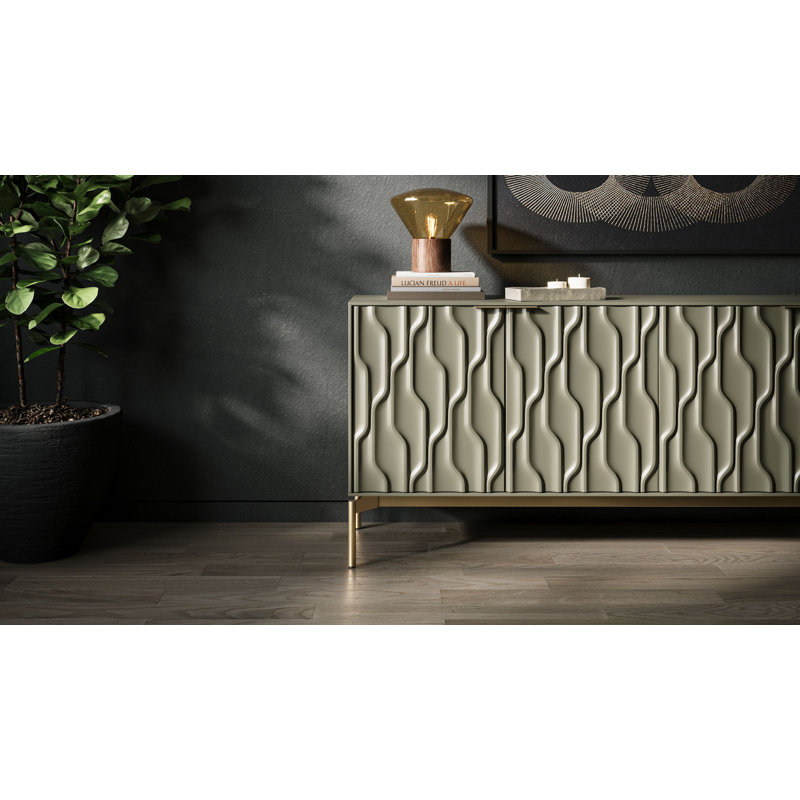 Mesa 79.5'' W Sideboard, Moss/Brushed Brass