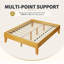 Base de lit plateforme en bois de 12 po de hauteur, lit plateforme en bois massif avec support de lattes robuste, sans tête de lit, aucun sommier requis-1814727176-1814727175