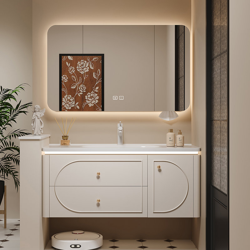 Simple French style bathroom cabinet