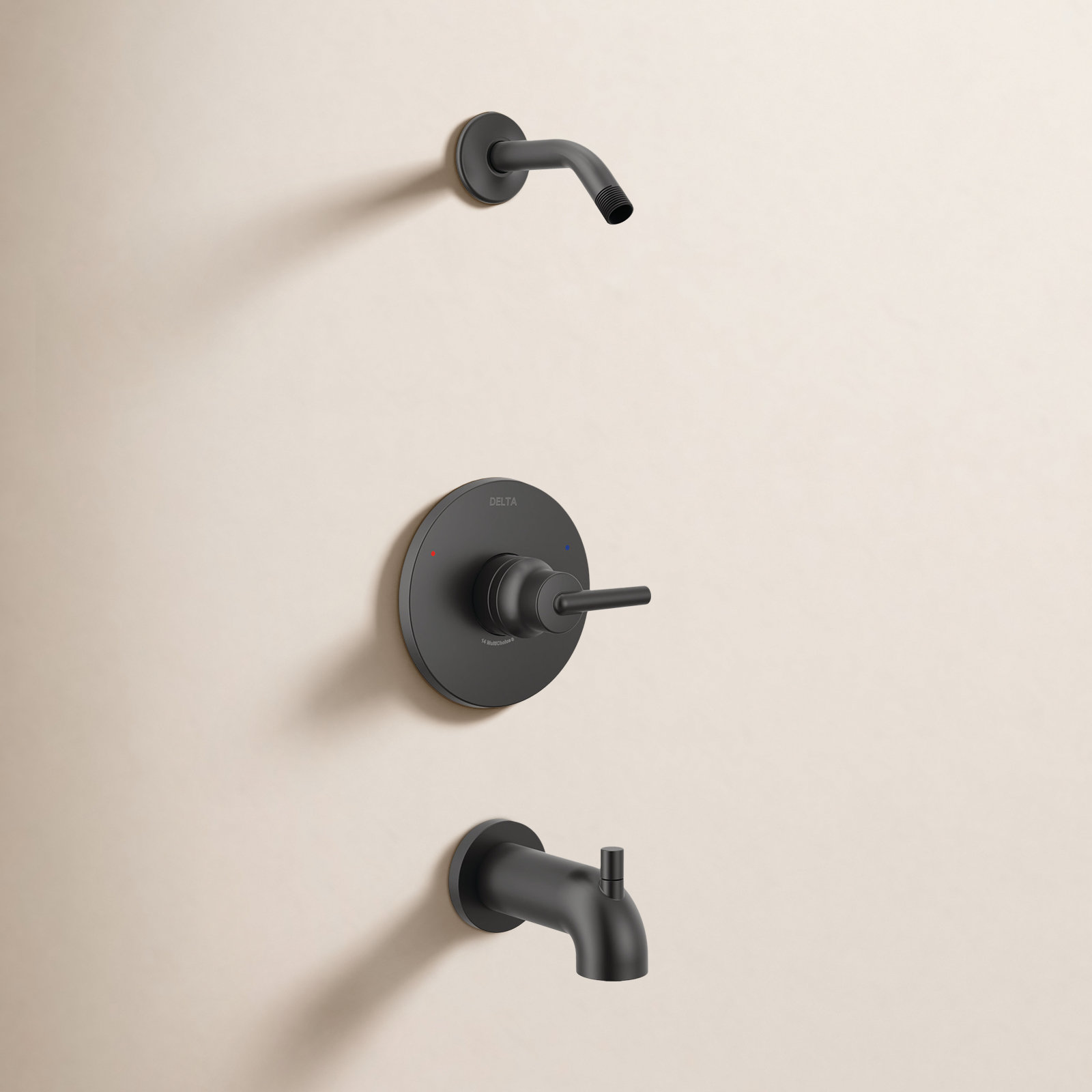 Trinsic® Tub and Shower Faucet, Matte Black