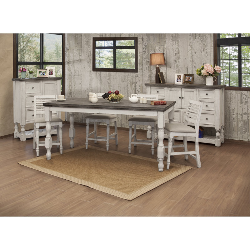Commode 6 tiroirs, 2 portes Stone, Blanc