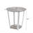 Elysian Contemporary Round End Table With Shelf - Gray