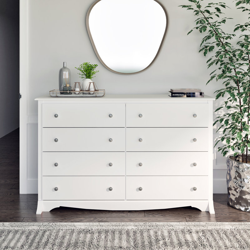 Commode 8 tiroirs Wahhaj, l 59 po, Cerisier