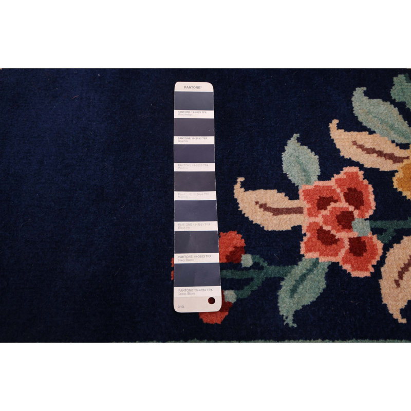 Tapis bleu marine Aubusson 8 pi 0 po x 10 pi 11 po