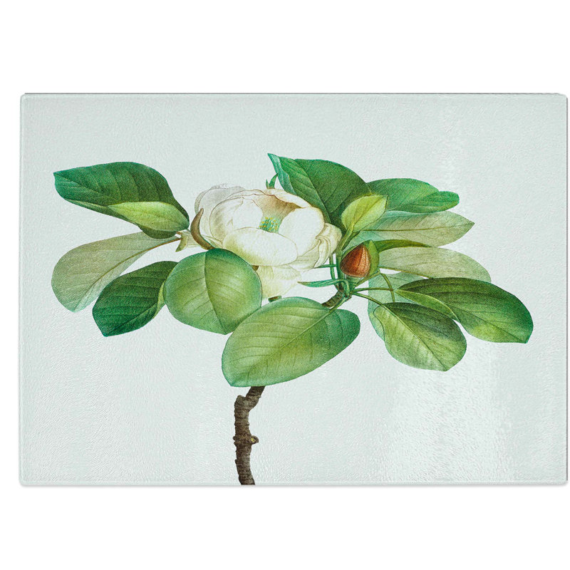 Tempered Glass Blooming Tree Chopping Board, 39 cm W x 28.5 cm L