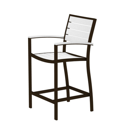 Chaise avec accoudoirs de comptoir POLYWOOD Euro