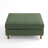 Seemab Upholstered Green Square Corduroy Ottoman with Solid Wood Legs, Single Ottoman Modular Part For Sectional Sofa-94322389