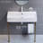 Carre Claire 40 Ceramic Console Sink Matte Black Basin-1160380855