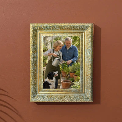 11" x 14" Antique Gold 3 PCS Ornate Picture Frame for Portrait Display