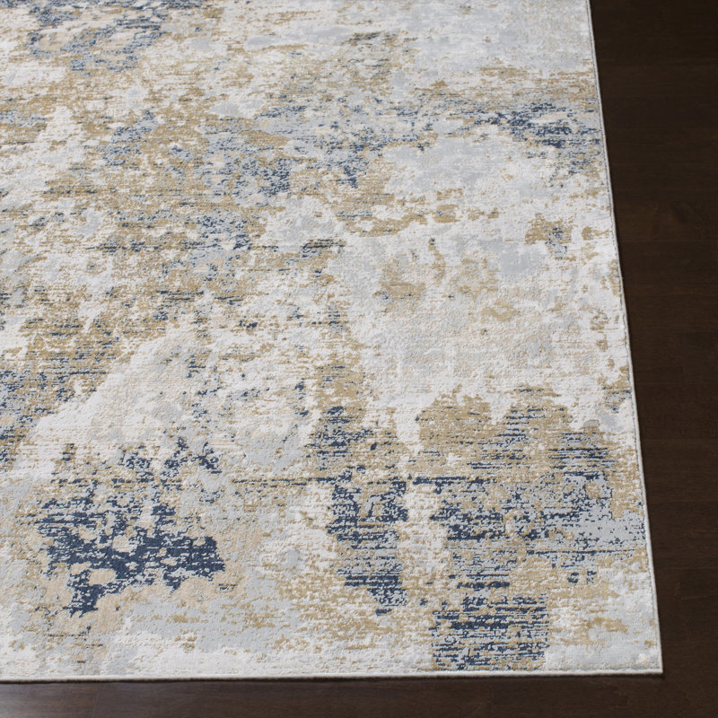 Tapis gris pâle abstrait Anwen, Rectangle 2 pi x 3 pi