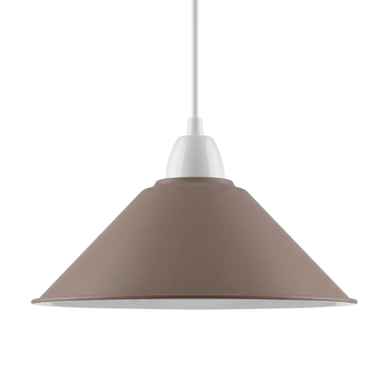 10cm H Metal Cone Lamp Shade, Brown