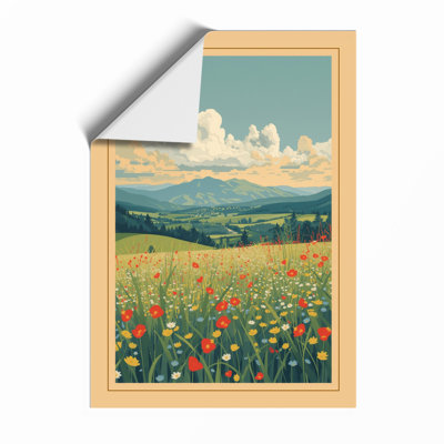 Wildflower Meadow Vintage - Framed Print