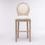 Ensemble de 2 tabourets de bar en bois avec sièges rembourrés beige French Country | Idée de cadeau