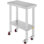 Table de travail en acier inoxydable 30,5 x 61 x 86 cm, capacité de charge de 318 kg, 4 roues, 3 hauteurs réglables, table de préparation alimentaire robuste pour cuisines professionnelles et restaurants, argent