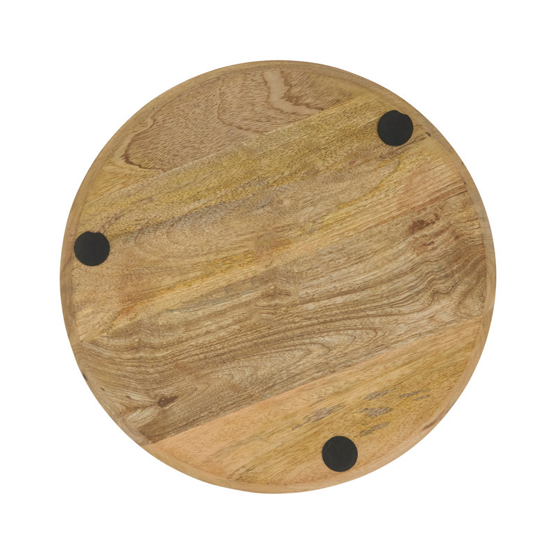 Assiette de présentation en bois rustique (ensemble de 4)