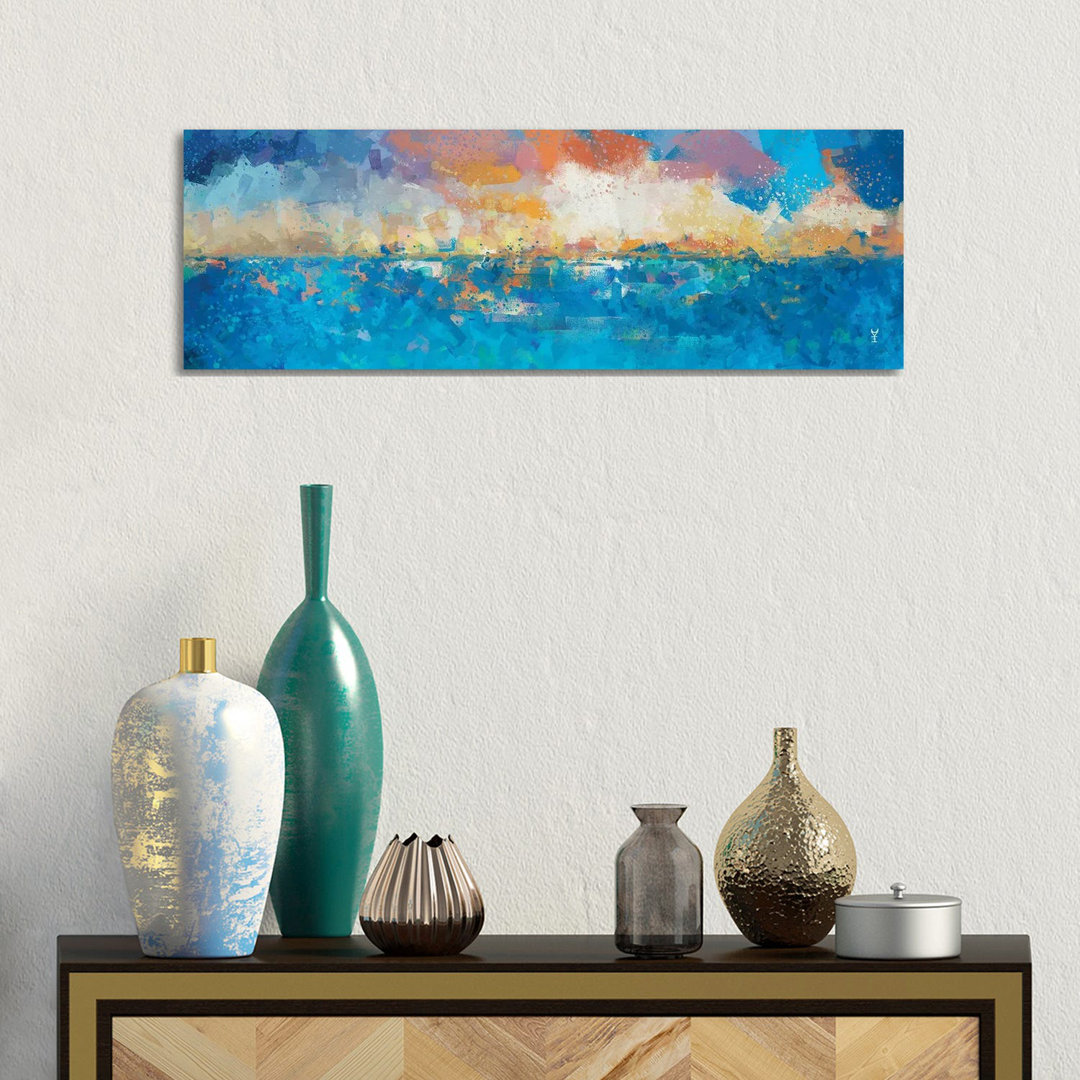 Sunset Seascape I - Panoramic Print on Canvas