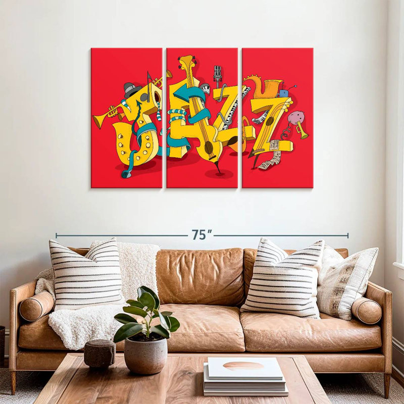 Abarca Cartoon Jazz Typography, 36" H x 57" W