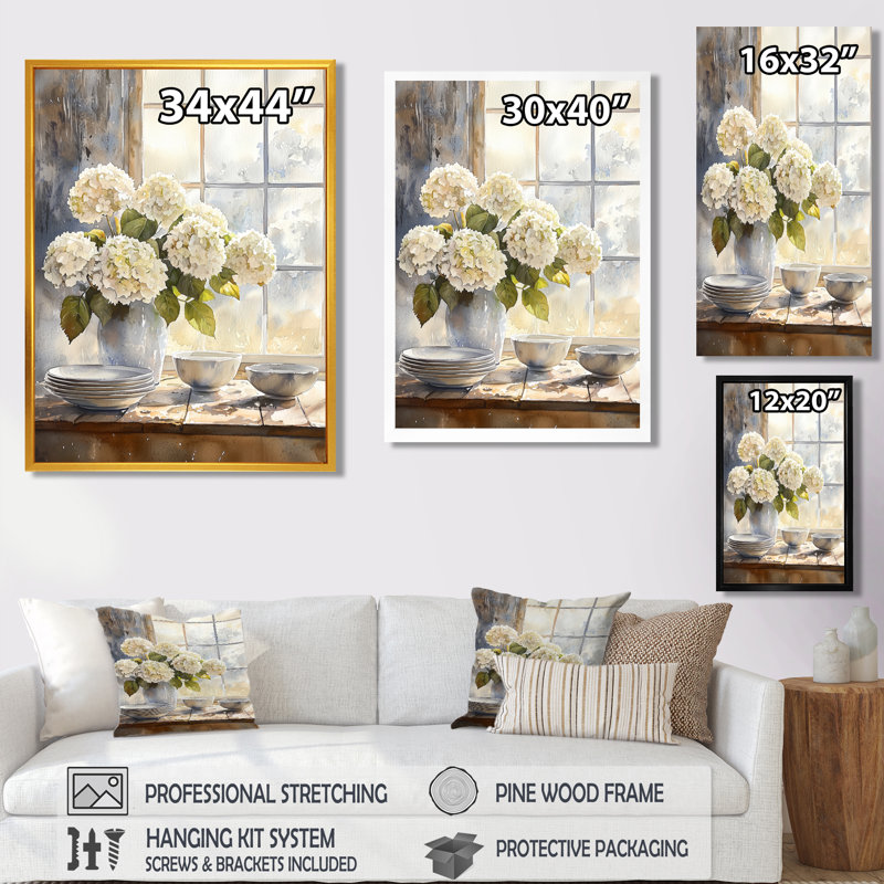 Hixson - Décoration murale florale, H 32 po x l 16 po, Noir, noir, noir, noir, Reproduction encadrée d'une seule photo