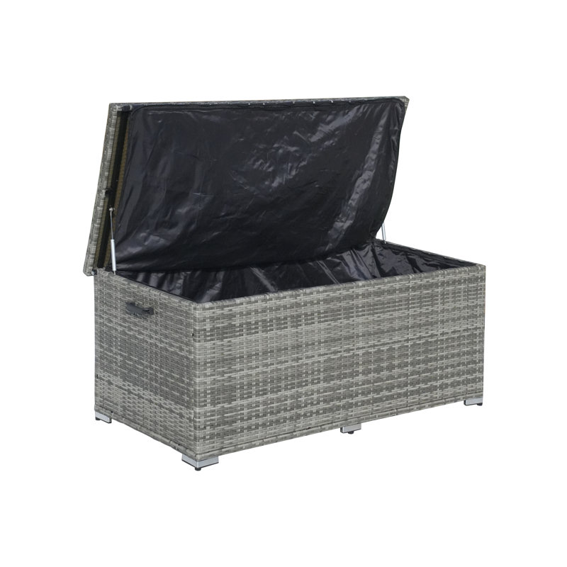 155 Gallon Water Resistant Wicker Deck Box