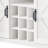 Farmhosue Pantry Bar Cabinet with Pegboard and Glasses Rack