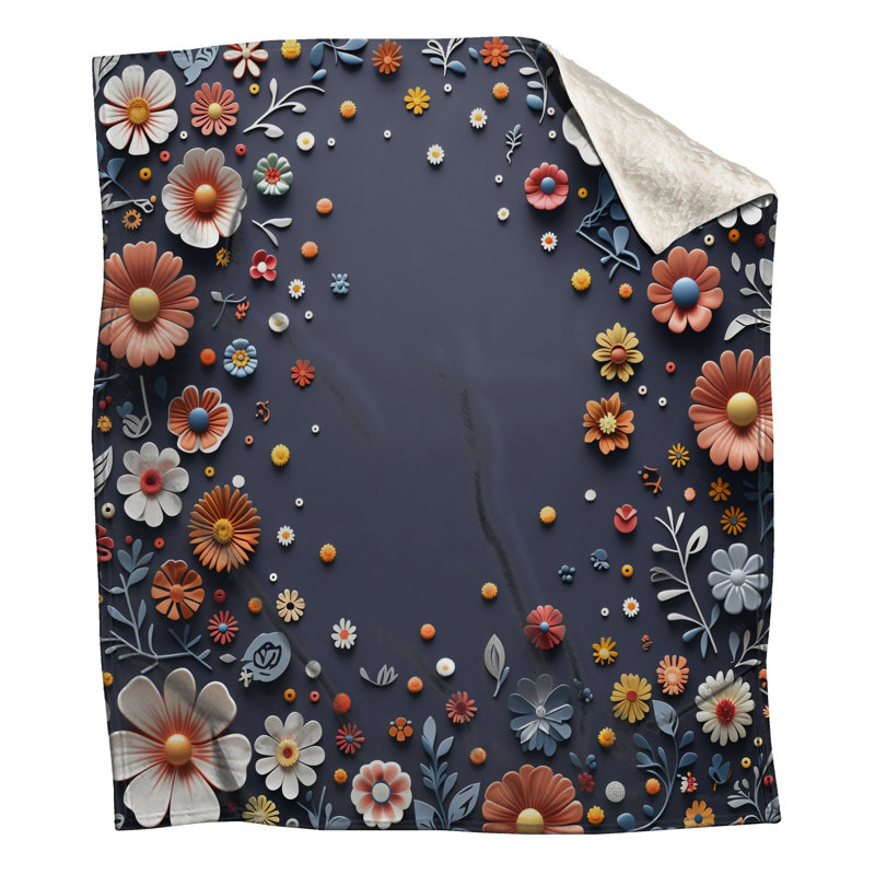 Jeté Floral, L 60 po x H 80 po