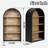 Landlith 43" Tall Arched Wooden Bookcase with 4 Storage Shelves
