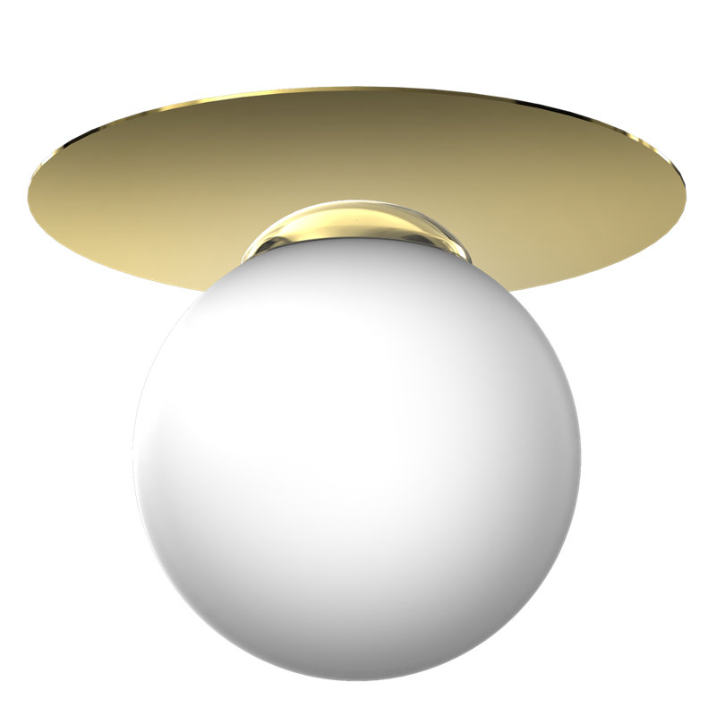 Gilivary Glass Semi Flush Mount, 24cm H x 25cm W x 25cm D