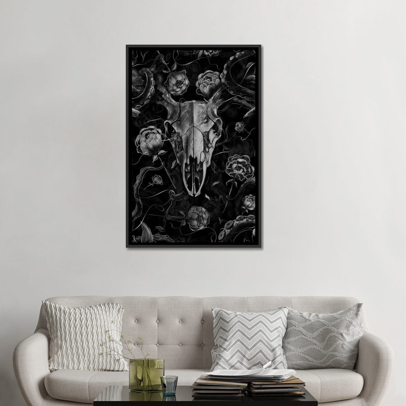 « tranquility », impression sur toile, H 26 po x l 18 po x P 1,5 po, Toile avec cadre noir, Pas de tapis