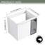 Base de meuble-lavabo mural simple 24 po avec portes à fermeture douce-126046591