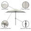Half Umbrella Outdoor Patio Shade - 9 ft Patio Umbrella with Easy Crank - Small Canopy for Balcony, Table, or Deck by Pure Garden (Tan)-19445933
