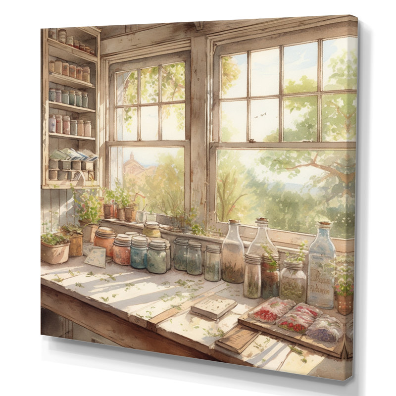 Arroliga Old Farmhouse Kitchen V - Art mural de cuisine pour le salon, H 24 po x l 24 po x P 1 po