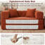 Convertible Sleeper Sofa With Removable Armrests, Corduroy Fabric Sofa Couch, No Assembly Required For Living Room, Dorm, Studio-849271567-854940598