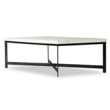 HAMMERED IRON Marble Coffee Table