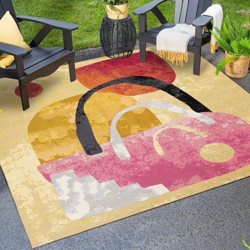 Keazia Indoor/Outdoor Area Rug, Square 7'10"