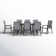 Alyah Rectangular 8 - Person 83.8" Long Aluminum Dining Set