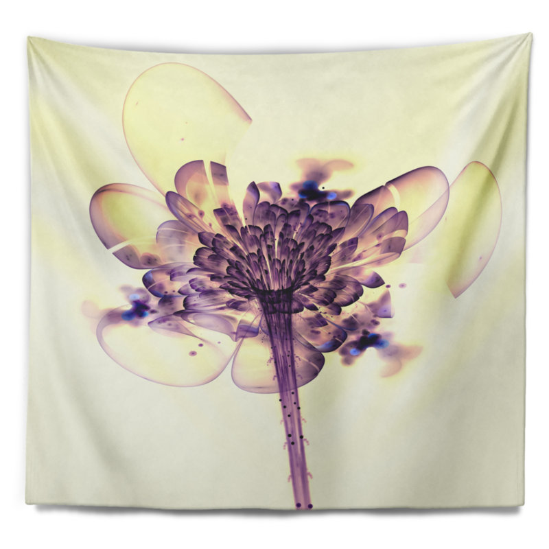 Tapisserie rose pâle floral, H 50 po x l 60 po