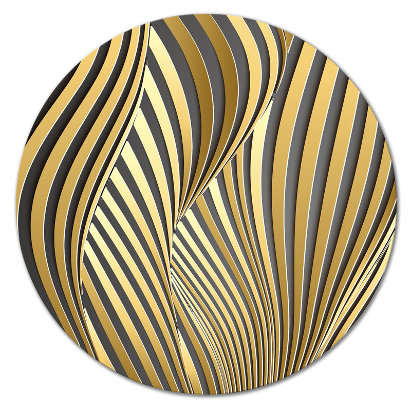 «Wavy Luxury Gold Gradients I», impression sans cadre