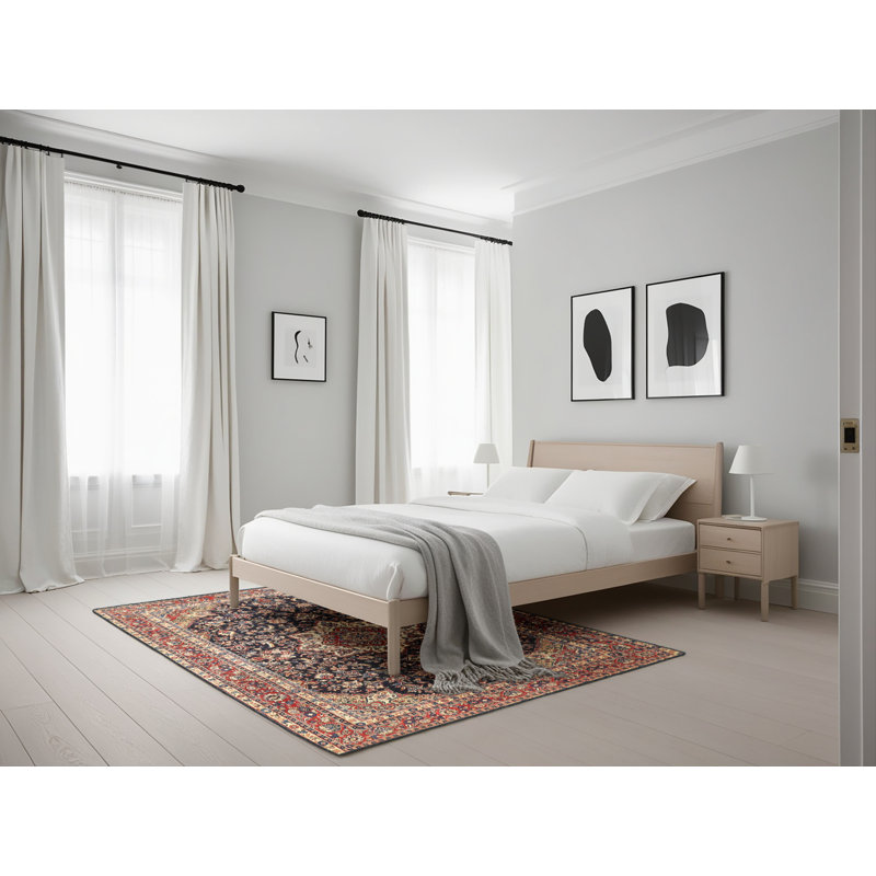 Tapis décoratif brun oriental Anna-Marie, Rectangle 5 pi x 7 pi