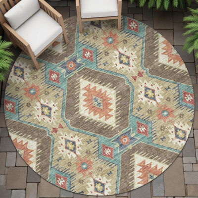 Tapis marocain intérieur / extérieur lavable à la machine Husby ACN2210