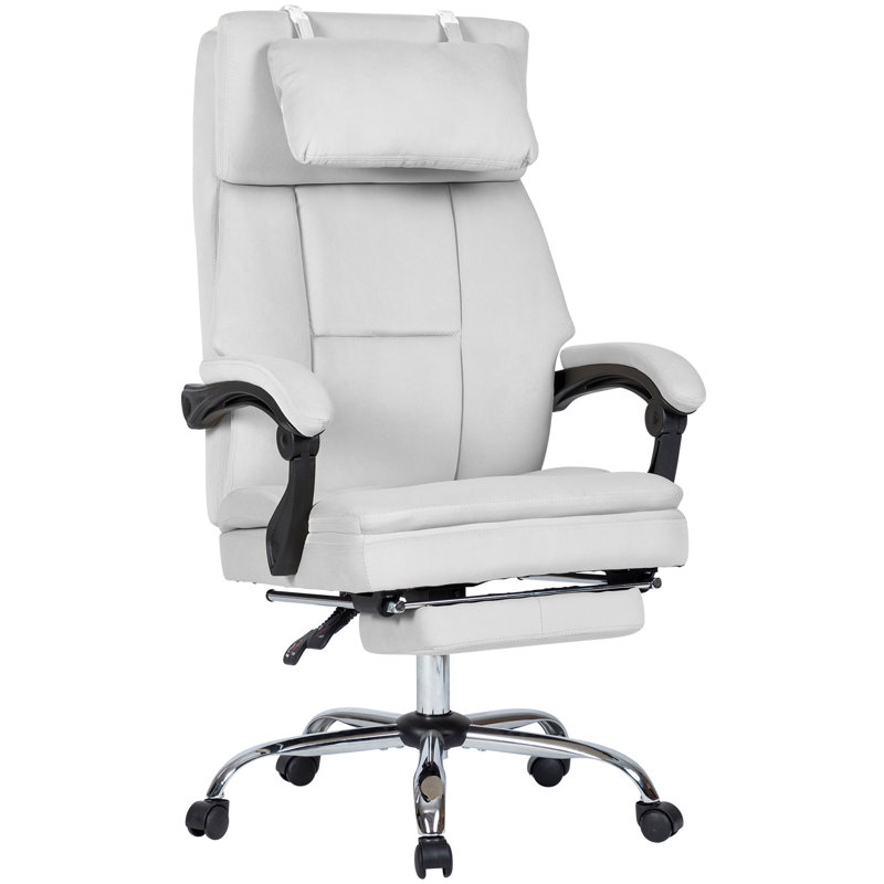 Fauteuil inclinable et ergonomique réglable en velours haut, Gris