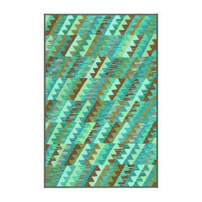 Tapis turquoise Contemporary 2221