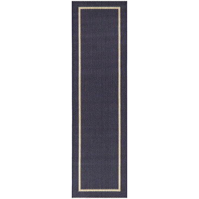 Tapis intérieur / extérieur bleu marine Brooke
