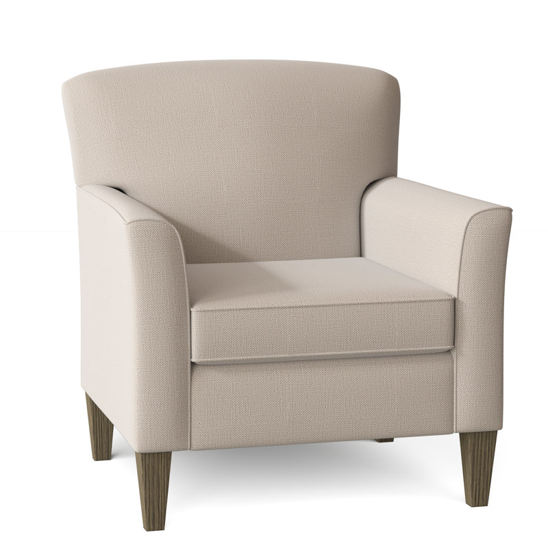 Shirleyann Upholstered Club Chair, Espresso, Tusk Beige Performance