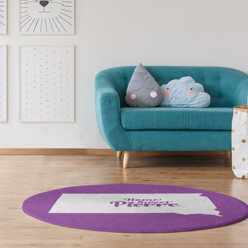 Chenille Indoor Rug, Round 5'